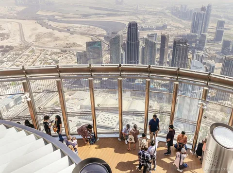 Burj Khalifa observation deck view included in the aquarium combo ticket