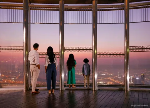 Vue panoramique depuis la plateforme d'observation du billet coupe file Burj Khalifa